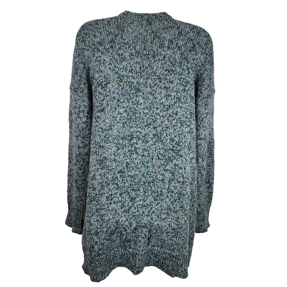 LOFT Women's Cardigan Sweater Long Sleeve Open Front Knit Large Green Multicolor - Picture 2 of 9